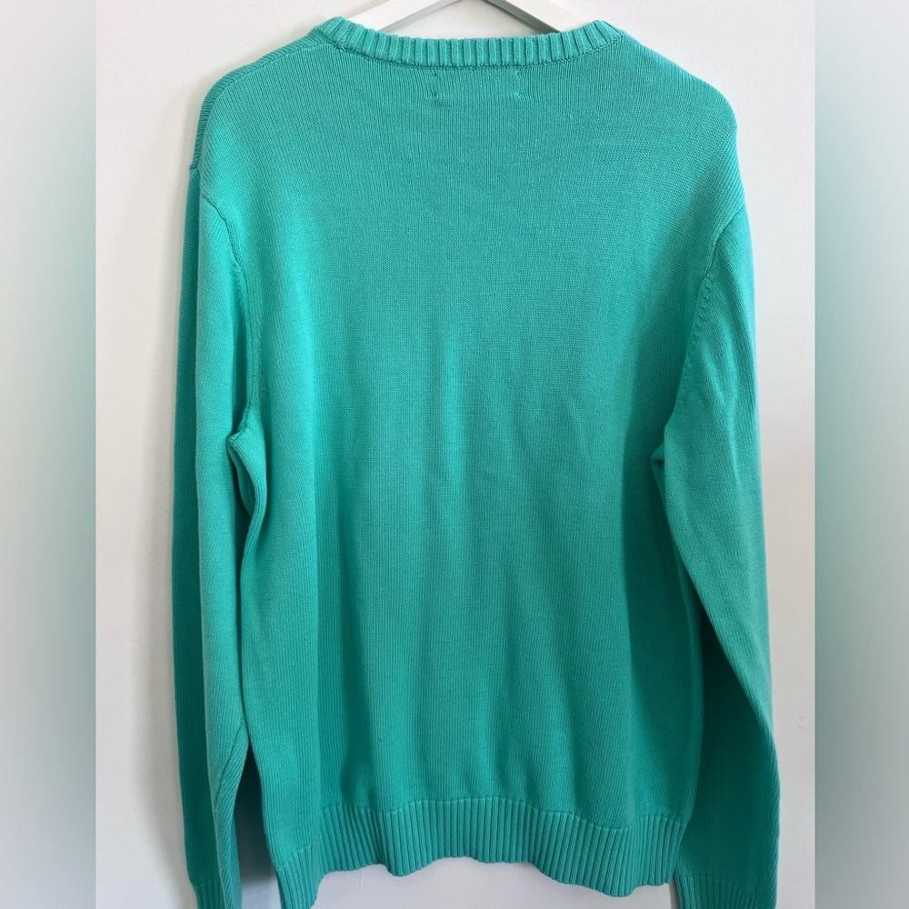 Vineyard Vines Sweater Mens M Aqua Mint Knit Pullover Crewneck Size M - Picture 3 of 6